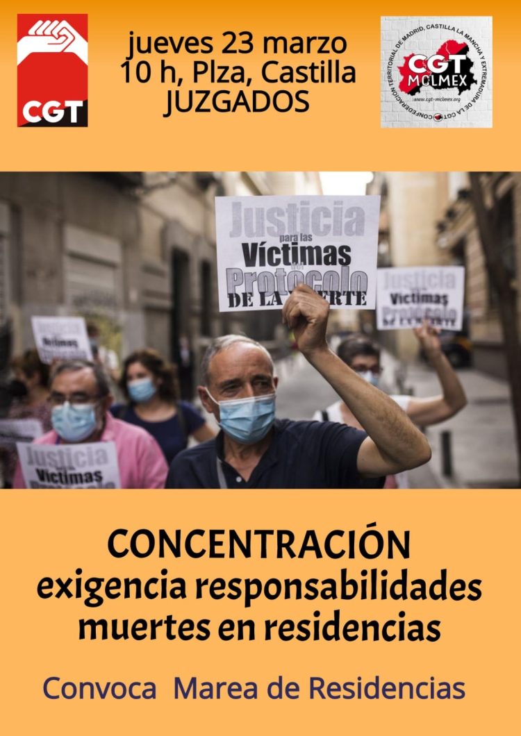 SANIDAD | MAREA DE RESIDENCIAS: CONCENTRACIÓN EXIGENCIA RESPONSABILIDADES MUERTES EN RESIDENCIAS
