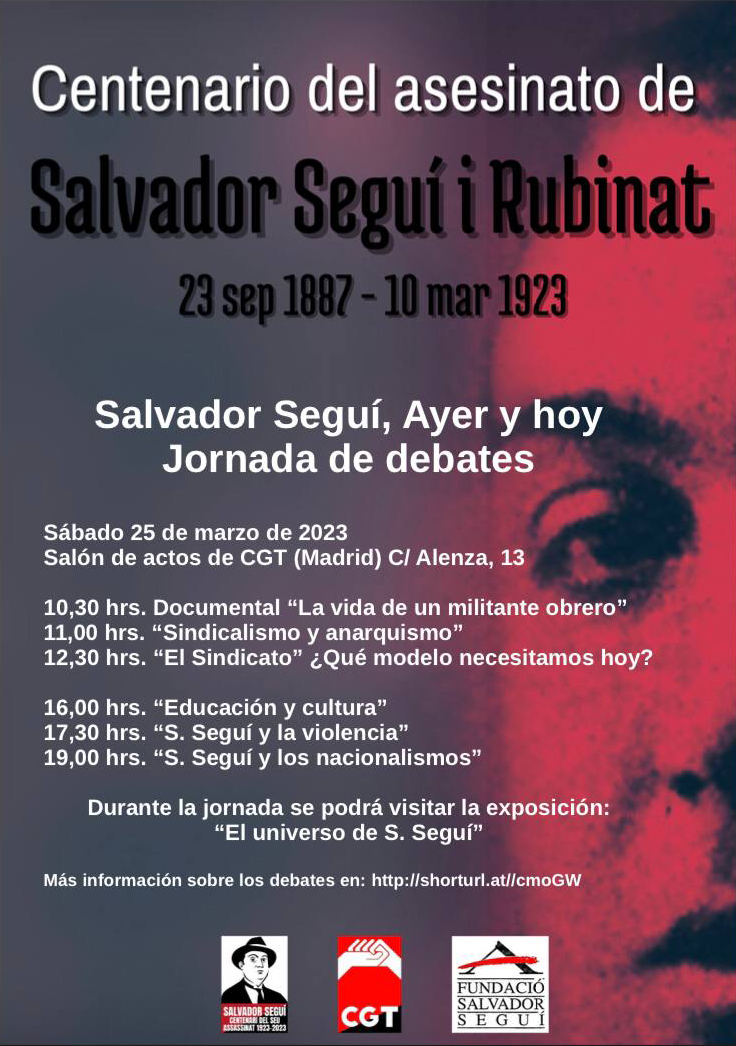 FUNDACIÓN SALVADOR SEGUÍ | ACTOS ANIVERSARIO DEL ASESINATO DE SALVADOR SEGUÍ