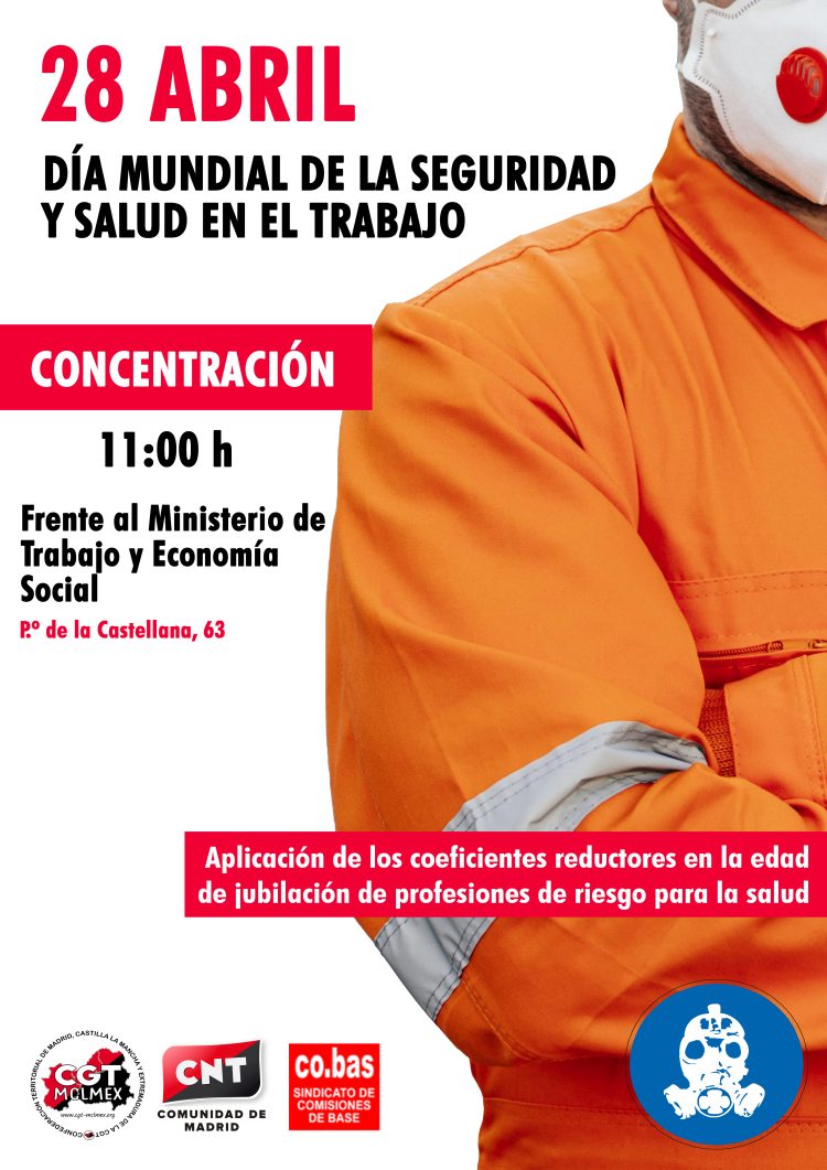28A | Concentración para exigir la aplicación de los coeficientes reductores en la edad de jubilación de profesiones de riesgo para la salud