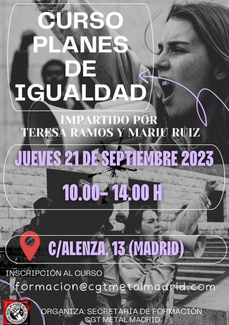 METAL MADRID | FORMACIÓN: Curso sobre negociación de planes de igualdad e igualdad retributiva