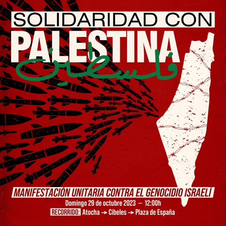 A. SOCIAL | MANIFESTACIÓN UNITARIA EN SOLIDARIAD CON PALESTINA (Madrid)