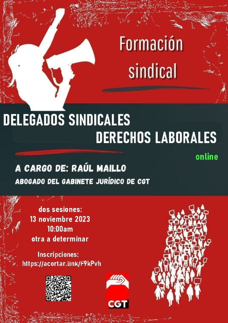 FORMACIÓN CGT | DELEGADOS SINDICALES. DERECHOS LABORALES (ON LINE)