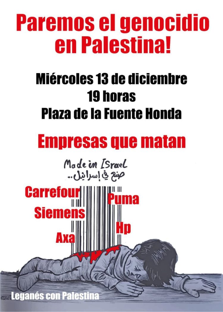 A. SOCIAL | Concentración Leganés con Palestina: Paremos el Genocidio en Palestina