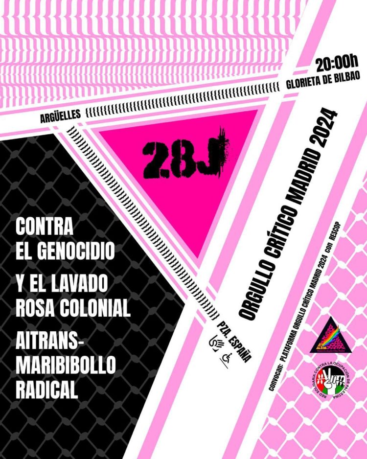 A. SOCIAL | Manifestación 28 J Madrid ORGULLO – PALESTINA