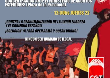 Jueves 22 a las 12 horas. Concentración en el Ministerio de Asuntos Exteriores.