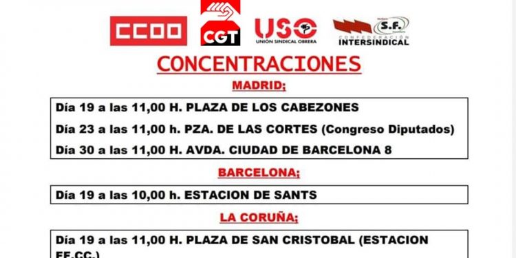 Concentraciones de ámbito nacional por el mantenimiento de 2.000 puestos de trabajo