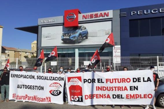CGT se moviliza en más de 20 ciudades del Estado español contra el cierre de Nissan